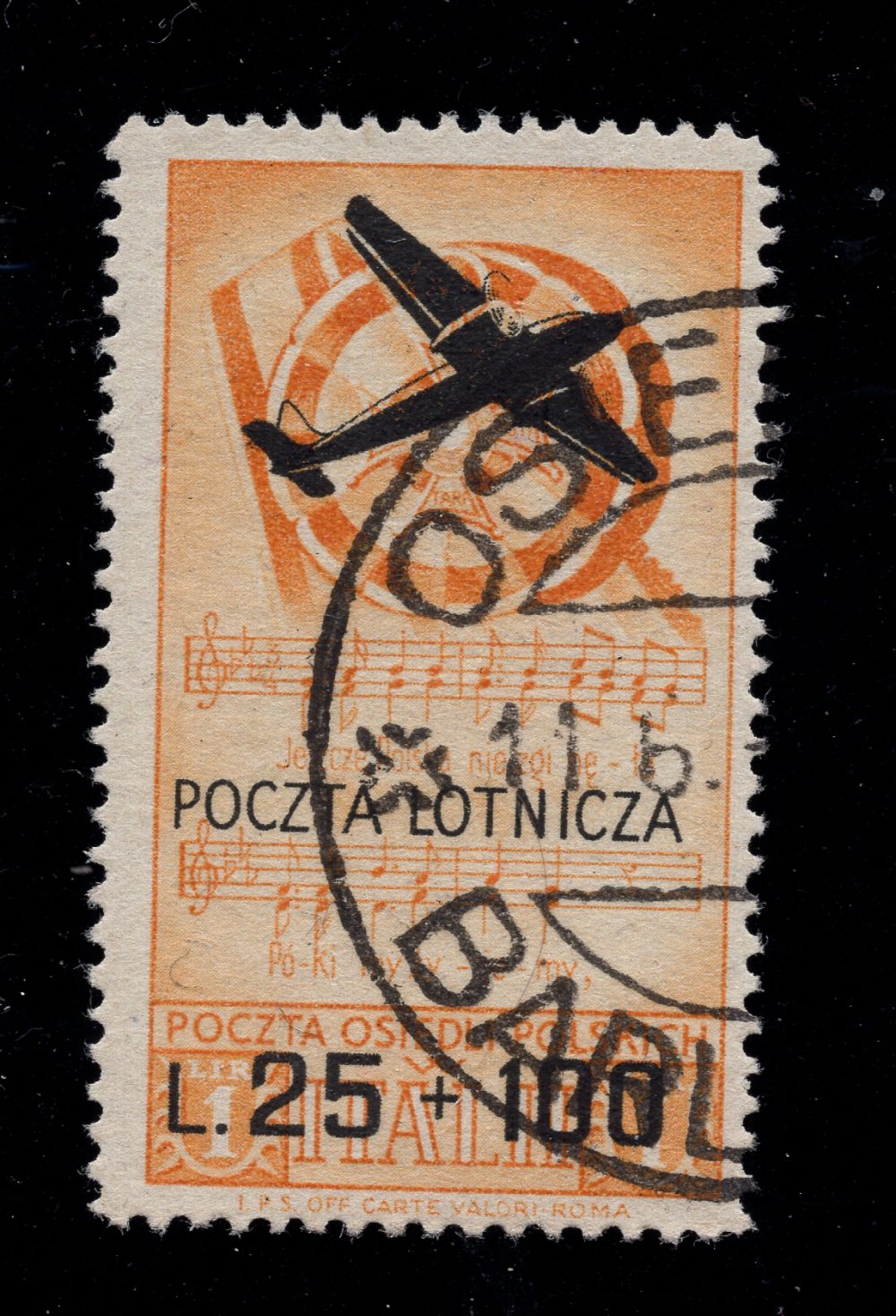 Corpo Polacco - Posta Aerea Lire 25 + 100 n. 3