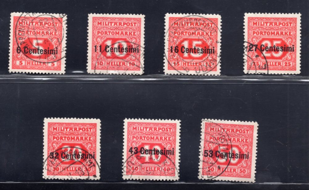 Friuli - Veneto Occ. austriaca segnatasse n. 1/7