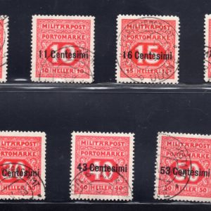 Friuli - Veneto Occ. austriaca segnatasse n. 1/7