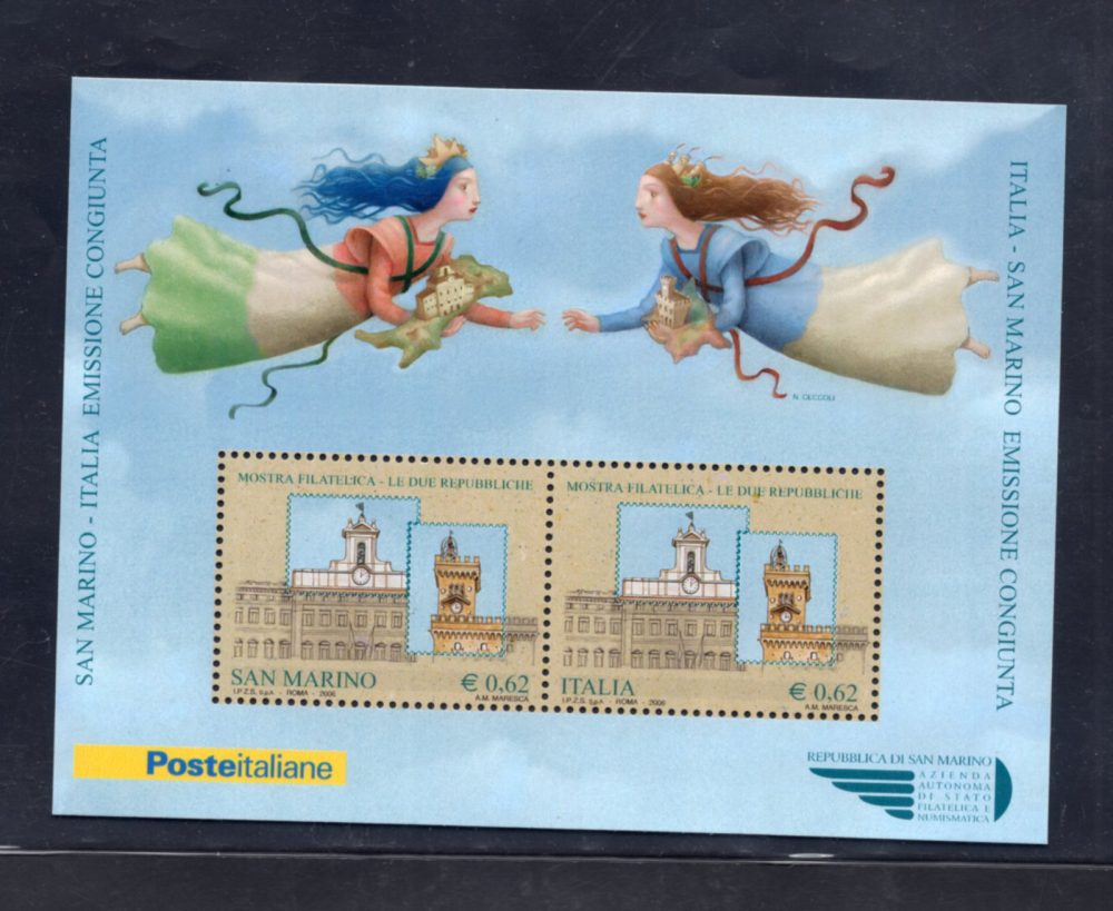 Le due Repubbliche foglietto San Marino n. 81 - MNH