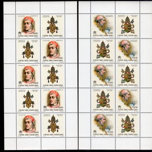 1998 Papi e Anni Santi serie in foglietto n. 26/33 - MNH