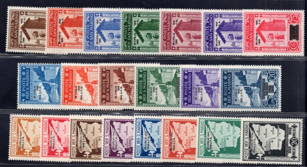 Caduta del Fascismo n. 253/265 + P.A. - MNH