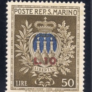 Stemmi Lire 10 su 50 n. 297 - MNH