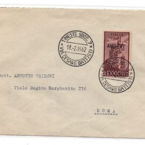 Trieste A - Posta Aerea Lire 1.000 Campidoglio" su busta annullo FDC