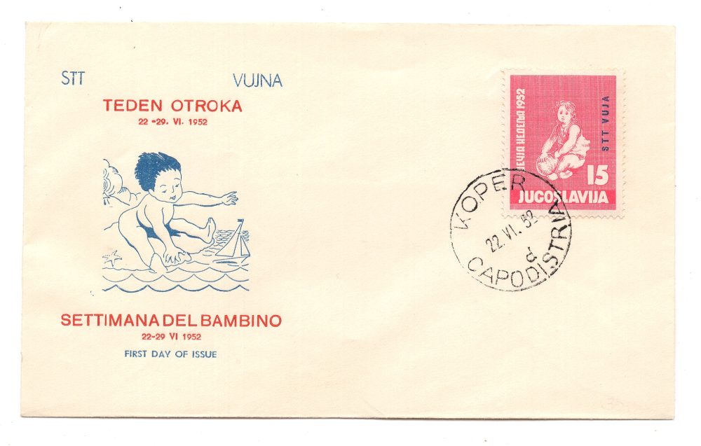 Trieste B - Infanzia n. 55 su busta FDC