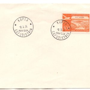 Trieste B - Posta Aerea 500 d. arancio n. 31 su busta annullo FDC