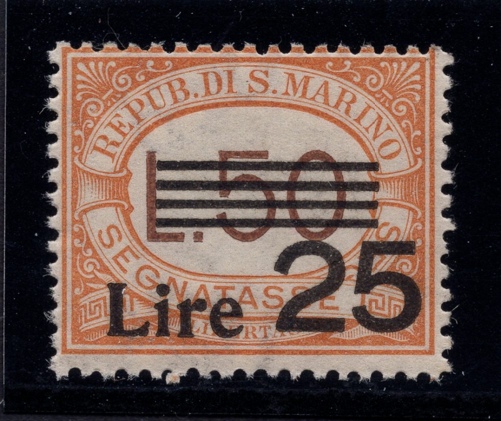 Segnatasse Lire 25 su 50 n. 64 - MNH