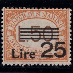 Segnatasse Lire 25 su 50 n. 64 - MNH