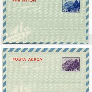 San Marino - Aerogramma Lire 20 e Lire 55 "Veduta"