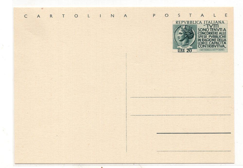 Cartolina Postale Pro Erario n. C 158 nuova