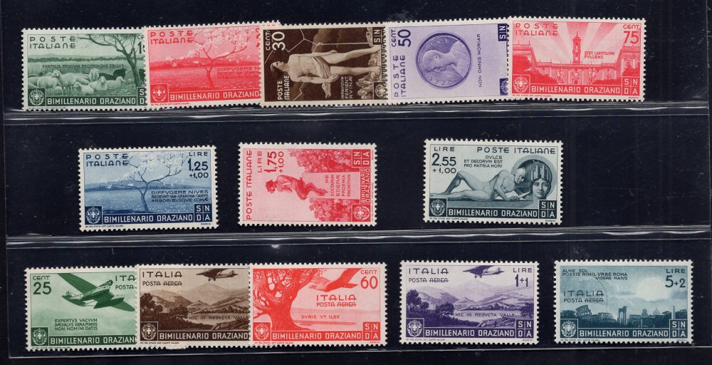 Orazio n. 398/405 + Posta Aerea serie cpl. MNH