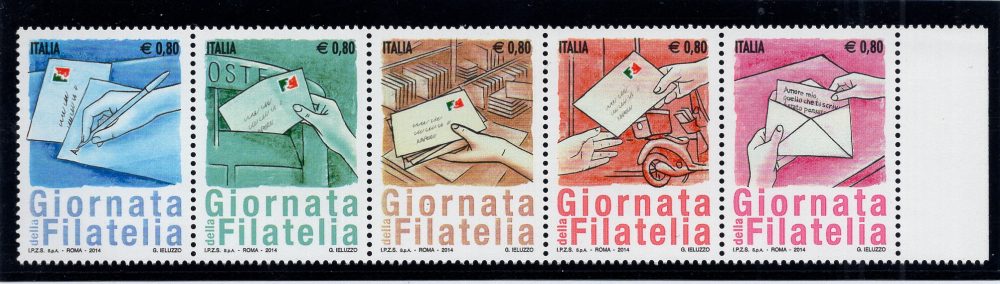 Giornata della Filatelia azzurro anziché lilla - MNH