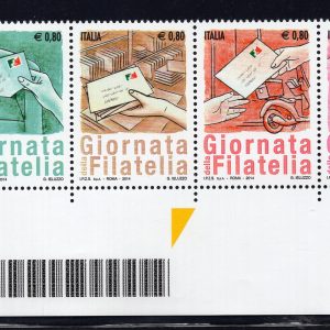 Giornata della Filatelia azzurro anziché lilla e macchia blu - MNH