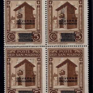 Governo Provvisorio Cent. 5 n. 266aa doppia soprastampa -  MNH