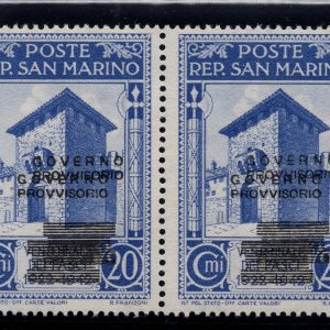Governo Provvisorio Cent. 20 n. 268aa doppia soprastampa -  MNH