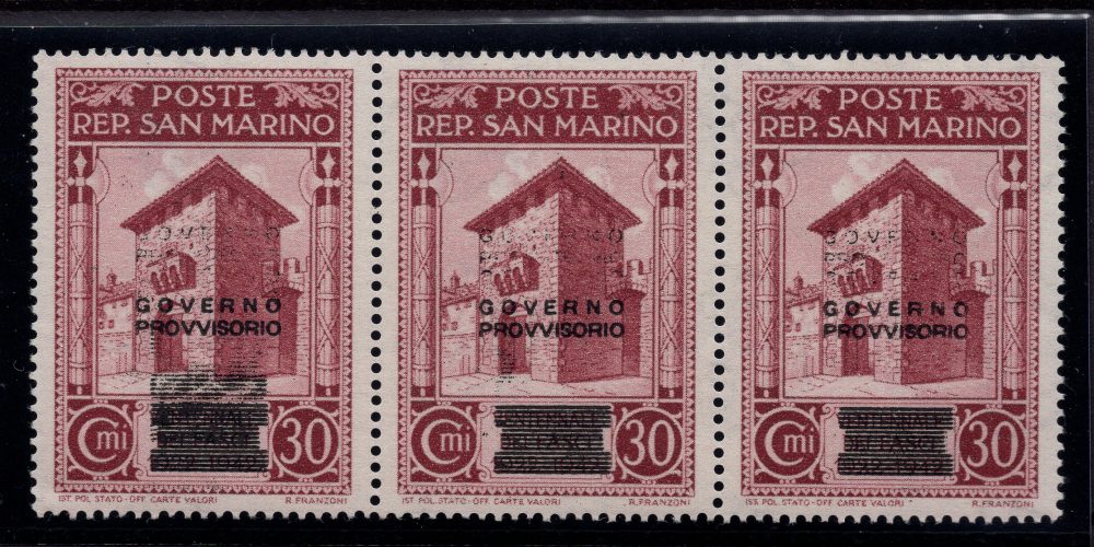 Governo Provvisorio Cent. 30 n. 270aa doppia soprastampa -  MNH