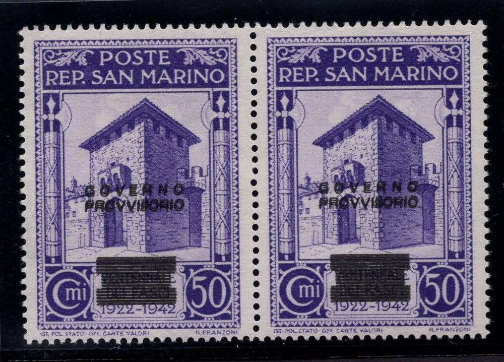 Governo Provvisorio Cent. 50 n. 271aa doppia soprastampa - MNH