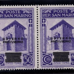 Governo Provvisorio Cent. 50 n. 271aa doppia soprastampa - MNH