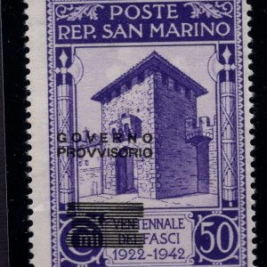Governo Provvisorio Cent. 50 n. 271m soprastampa spostata - MNH