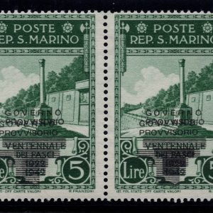 Governo Provvisorio Lire 5 n. 275aa doppia soprastampa -  MNH