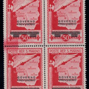 Governo Provvisorio Cent. 50 n. A43 taglio chirurgico -  MNH