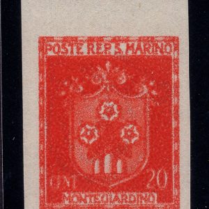 Stemmi Cent. 20 n. 280a non dentellato -  MNH
