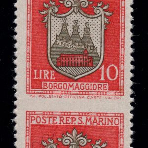 Stemmi Lire 10 n. 290 non dentellato orizzontalmente -  MNH