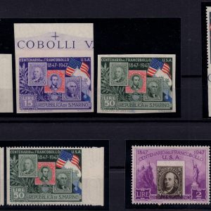 Centenario francobollo USA - Lotto di 7 varietà diverse -  MNH