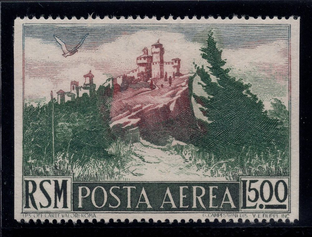 Vedute P.A. Lire 500 n. 91c non dentellato verticalmente - MNH