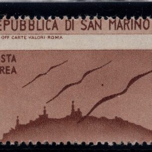 1946 Vedute P.A. Lire 1 n. 52da "San Marino" in alto - MNH