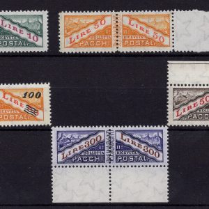 San Marino - Pacchi Postali n. 37/41 filigrana stelle  MNH