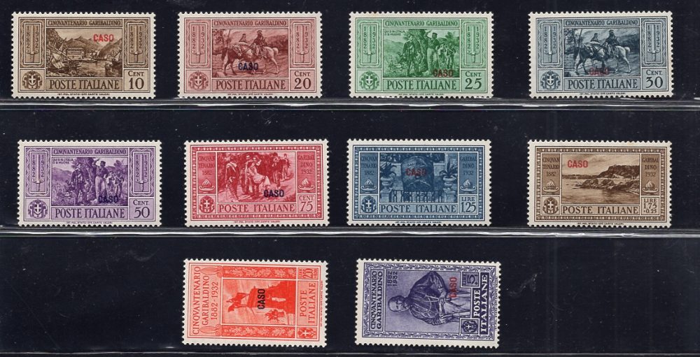 Egeo - Garibaldi il giro completo delle 13 isole MNH