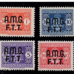 Trieste A - Segnatasse soprastampa su due righe n. 1/4 - MNH