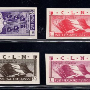 C.L.N. Aosta Soggetti vari n. 9/16 non dentellata - MNH
